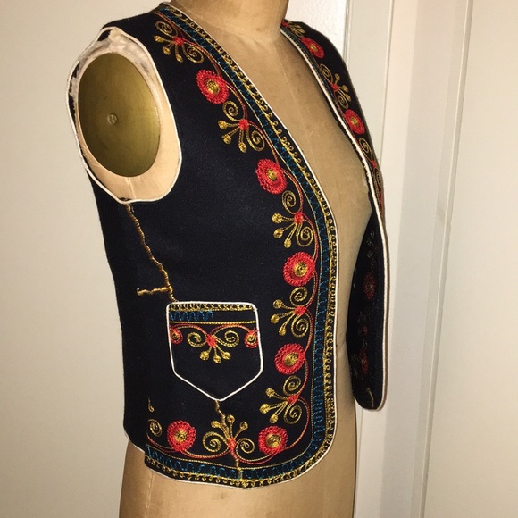 Vintage 1970’s Turkish Hand Embroidered Soutache Vest - Picture 5 of 16